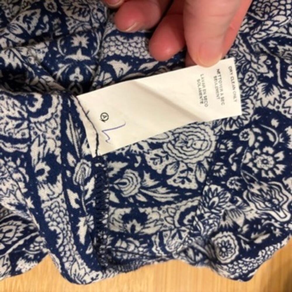 Fifteen Twenty Blue White Boho Tassel Blouse - Picture 12 of 12